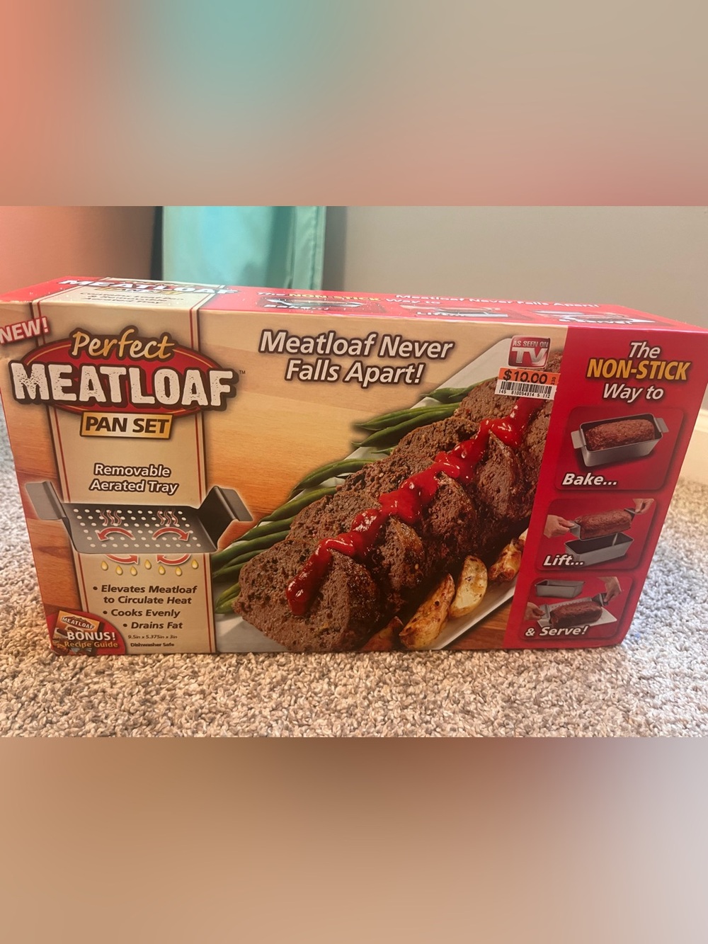 As Seen On TV Meatloaf Tray - Brown Nonstick Meatloaf Cooker